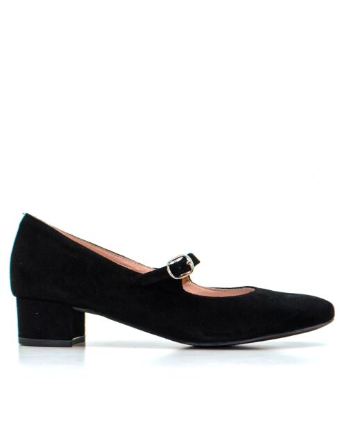 Ballerine Helene nere in camoscio