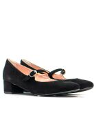 Ballerine Helene nere in camoscio