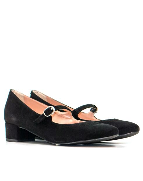 Ballerine Helene nere in camoscio