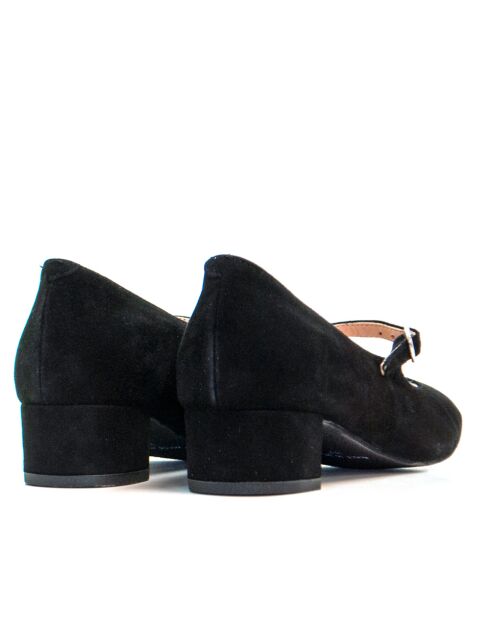 Ballerine Helene nere in camoscio