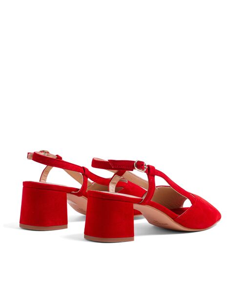 101 rote Wildledersandalen - Absatz: 5,5 cm