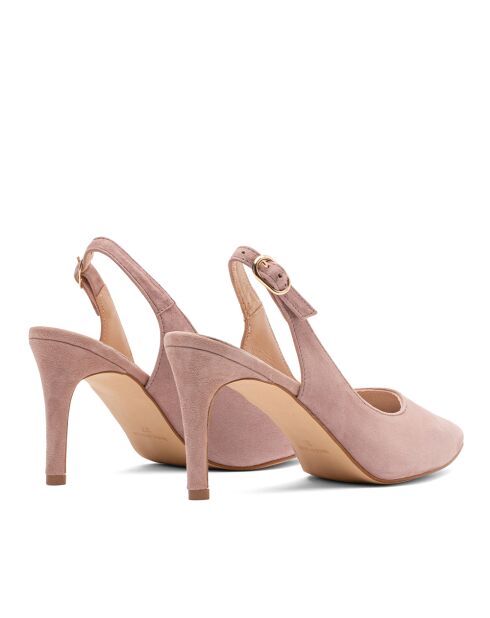 Pumps 76346 in pelle scamosciata color carne - Tacco: 8 cm