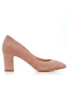 Pumps Helene Nude aus Veloursleder - - Absatz: 7 cm
