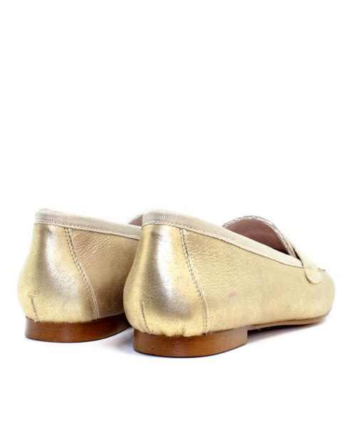 Mocassini Ocean-1 Metallic in pelle dorata