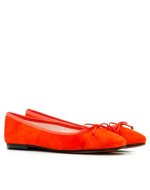 157 rode leren ballerina's