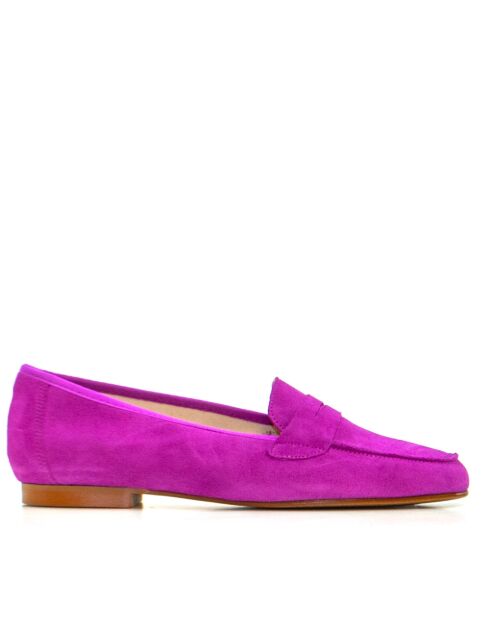 Mokassins Ocean-1 aus Veloursleder in Magenta