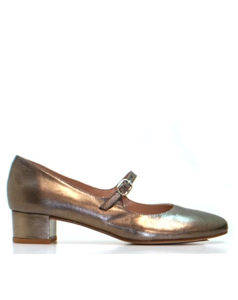 Ballerinas aus steinmetallischem Leder