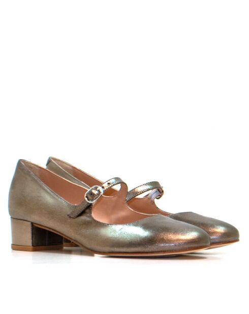 Ballerinas aus steinmetallischem Leder