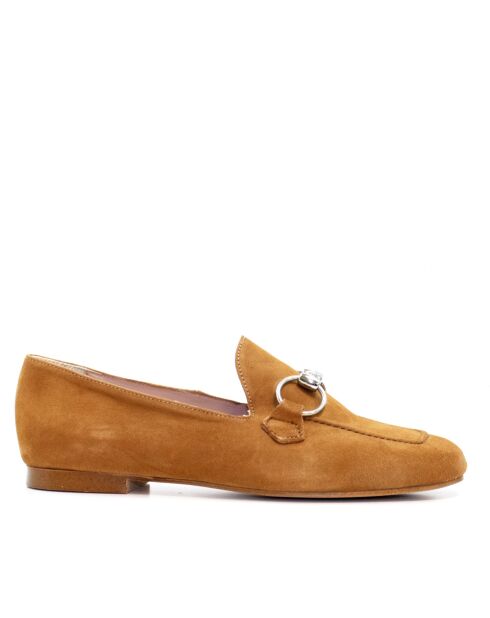 Mocassini Ocean-2 in pelle scamosciata beige