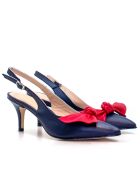 Escarpins en cuir Dina Court marine - Talon : 6.5 cm