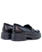 Schwarze Krust Mokassins aus Veloursleder Ca-2066