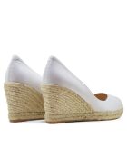 Zeppe in pelle bianca F-3508 - Tacco: 8,5 cm