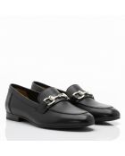 Ca-693 schwarze Ledermokassins