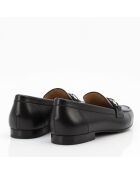 Ca-693 schwarze Ledermokassins