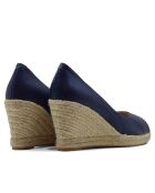 Zeppe aperte in pelle Tucu blu marino - Tacco: 8,5 cm