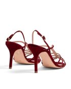 3144 rote Wildledersandalen - Absatz: 9 cm