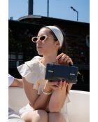 Sac porté épaule en cuir Boho noir - 19x10x5 cm