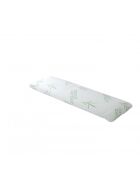 Traversin housse polyester bamboo blanc - 137 cm