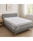 Surmatelas plumes xxl blanc - 200x200 cm