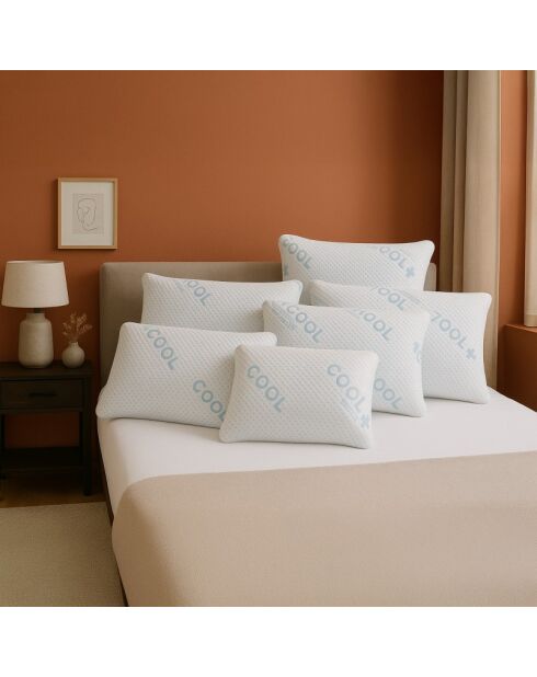 Oreiller housse rafraichissante blanc - 70x40 cm