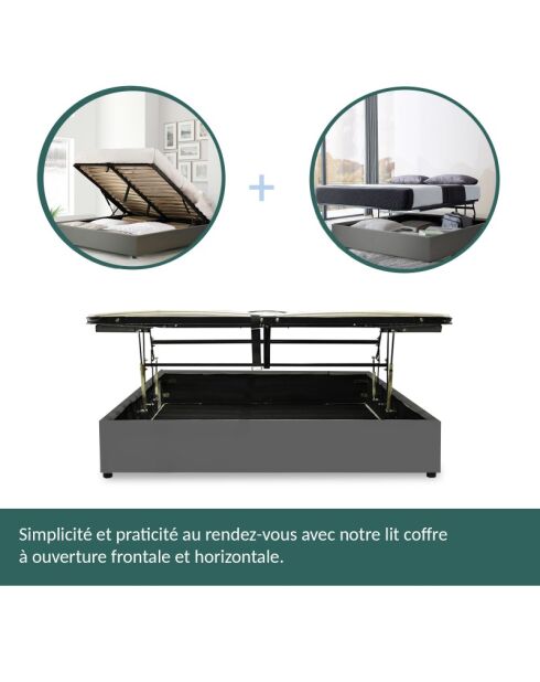 Incluye cama troncal paralela con hebilla de arena, 90 x 190 cm