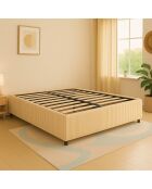 Komt met beige geribbeld borstbed - 90x190 cm