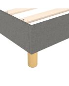 Bed Comes de piel sintética gris (Deco10) - 140x190 cm