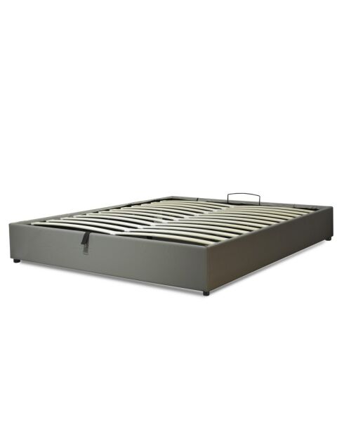 Kofferraumbett aus grauem Kunstleder - 200x200 cm