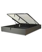 Kofferraumbett aus grauem Kunstleder - 200x200 cm