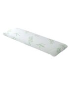 Traversin housse polyester bamboo blanc - 150 cm