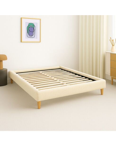 Letto Comes Bouclette sabbia - 180x200 cm