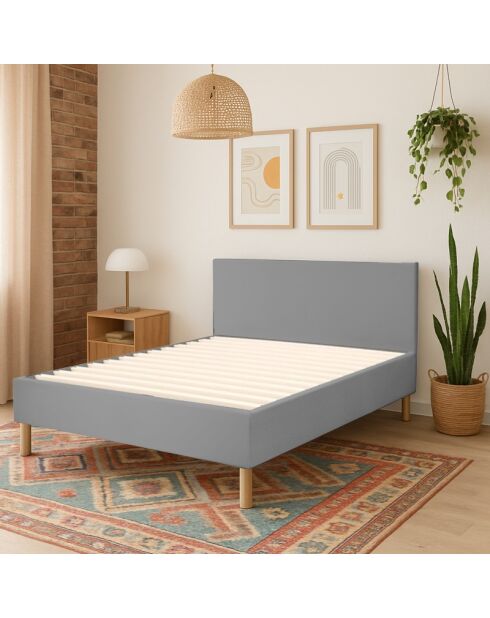 Letto Colisee Tessuto grigio chiaro - 180x200 cm