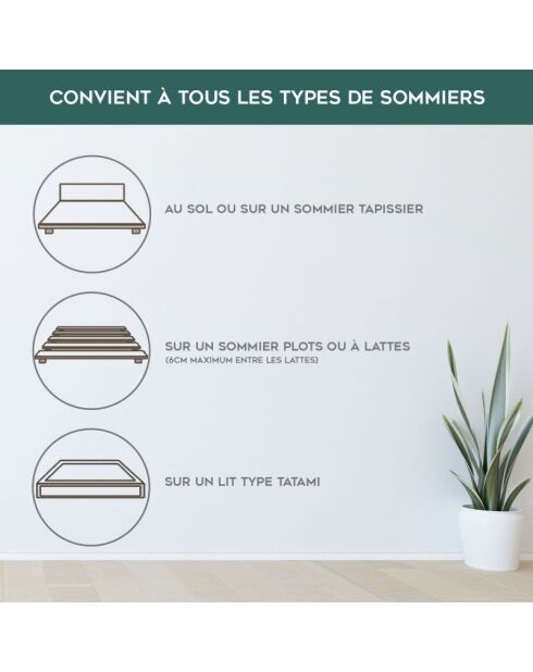 Matelas Sultan blanc - 140x190 cm