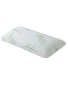 Oreiller housse polyester bamboo blanc - 50x30 cm