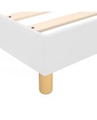 Letto Comes in ecopelle bianca (Deco10) - 180x200 cm