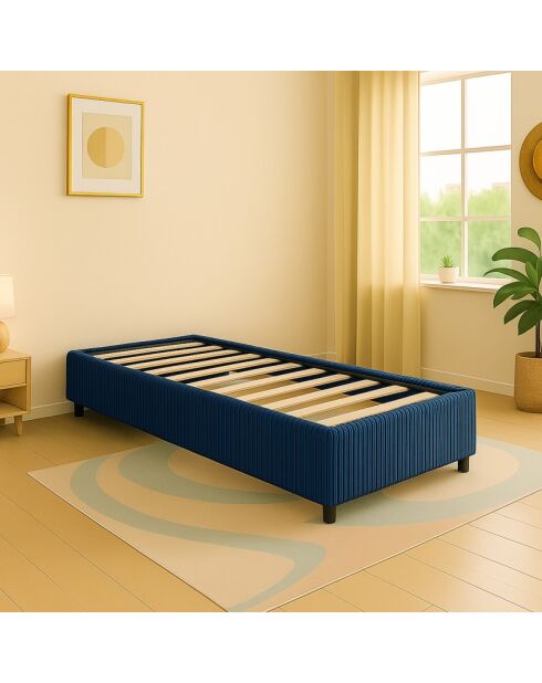 Comes geribbeld borstbed nachtblauw - 90x190 cm