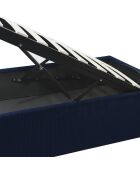 Comes geribbeld borstbed nachtblauw - 90x190 cm