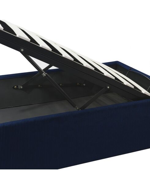 Comes geribbeld borstbed nachtblauw - 90x190 cm