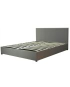 Colisee Graues Kofferbett aus Kunstleder - 140x190 cm