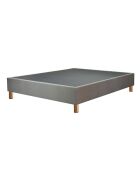 Bed Comes de piel sintética gris (Deco10) - 160x200 cm