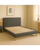 Letto Coliseum Bouclette grigio chiaro - 180x200 cm