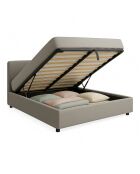 Colisée Bouclette lichtgrijs kofferbed - 180x200 cm