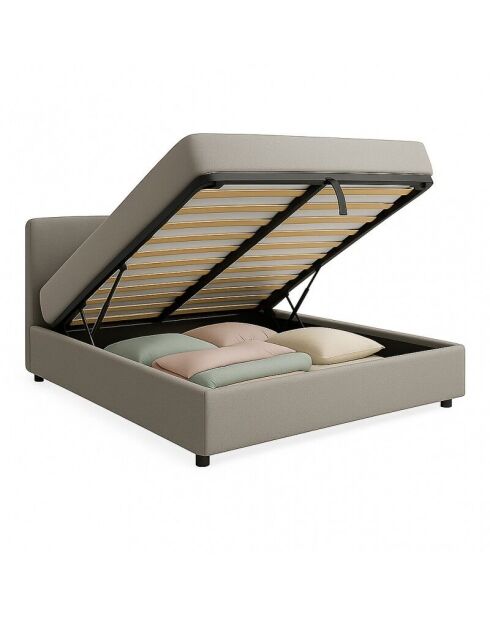 Colisée Bouclette lichtgrijs kofferbed - 180x200 cm