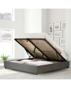 Kofferraumbett aus hellgrauem Stoff - 140x190 cm