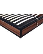 Lit coffre Boston bois foncé - 140x190 cm