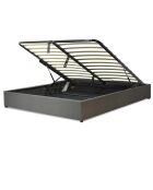 Kofferraumbett aus hellgrauem Stoff - 200x200 cm