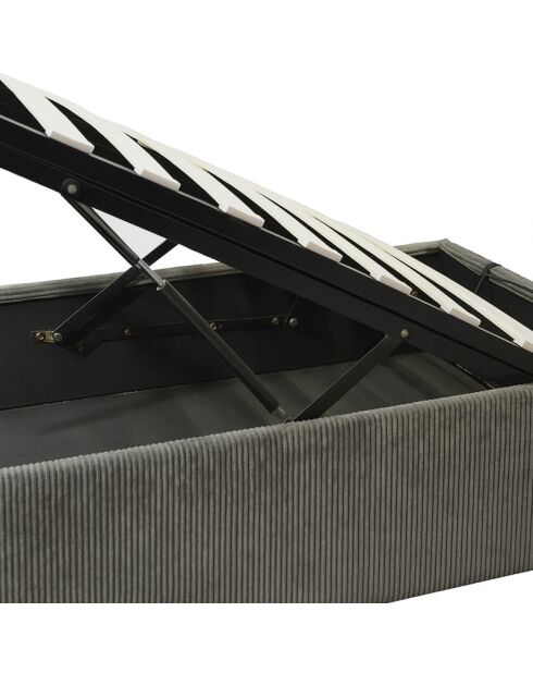 Lichtgrijs geribbeld borstbed Colosseum - 180x200 cm