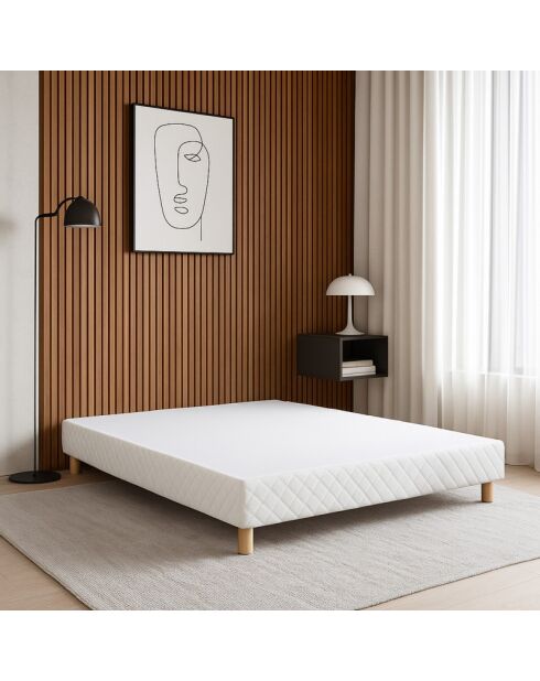Sommier tapissier blanc - 160x200 cm