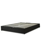 Wordt geleverd met kofferbed met zwart kunstleer - 160x200 cm