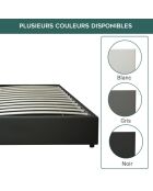 Wordt geleverd met kofferbed met zwart kunstleer - 160x200 cm